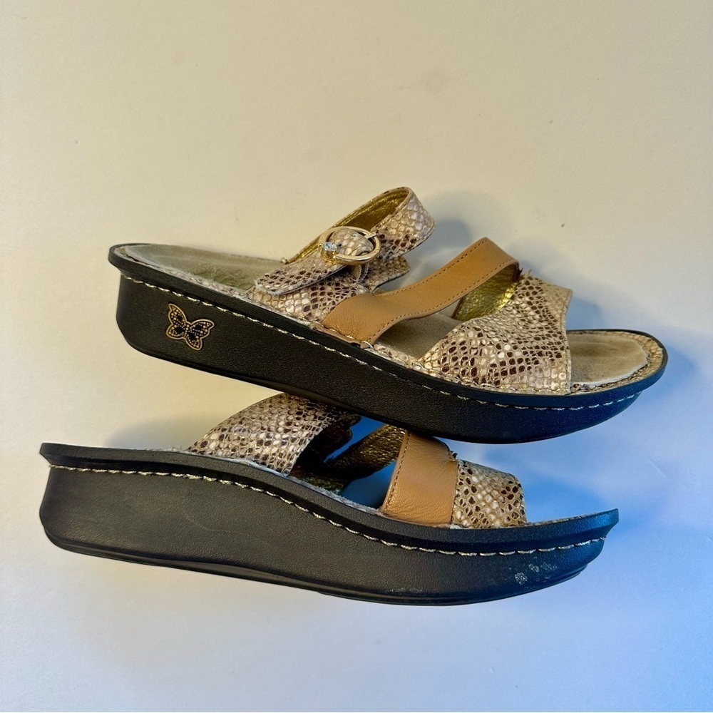 Alegria Colette Posh Gold Sandal Size 7-7.5 EU 37 - Picture 8 of 12